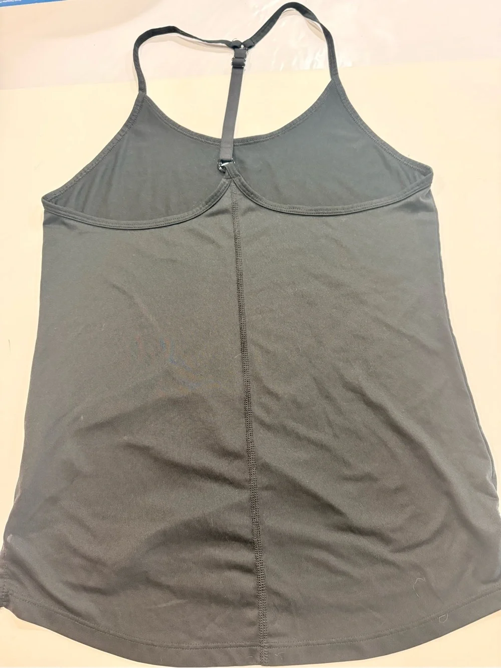Nike Black Racerback Athletic Tank with White Swoosh